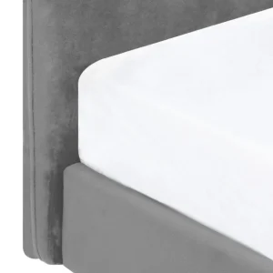 Łóżko Venlo Welurowe Szare 160X200 Cm