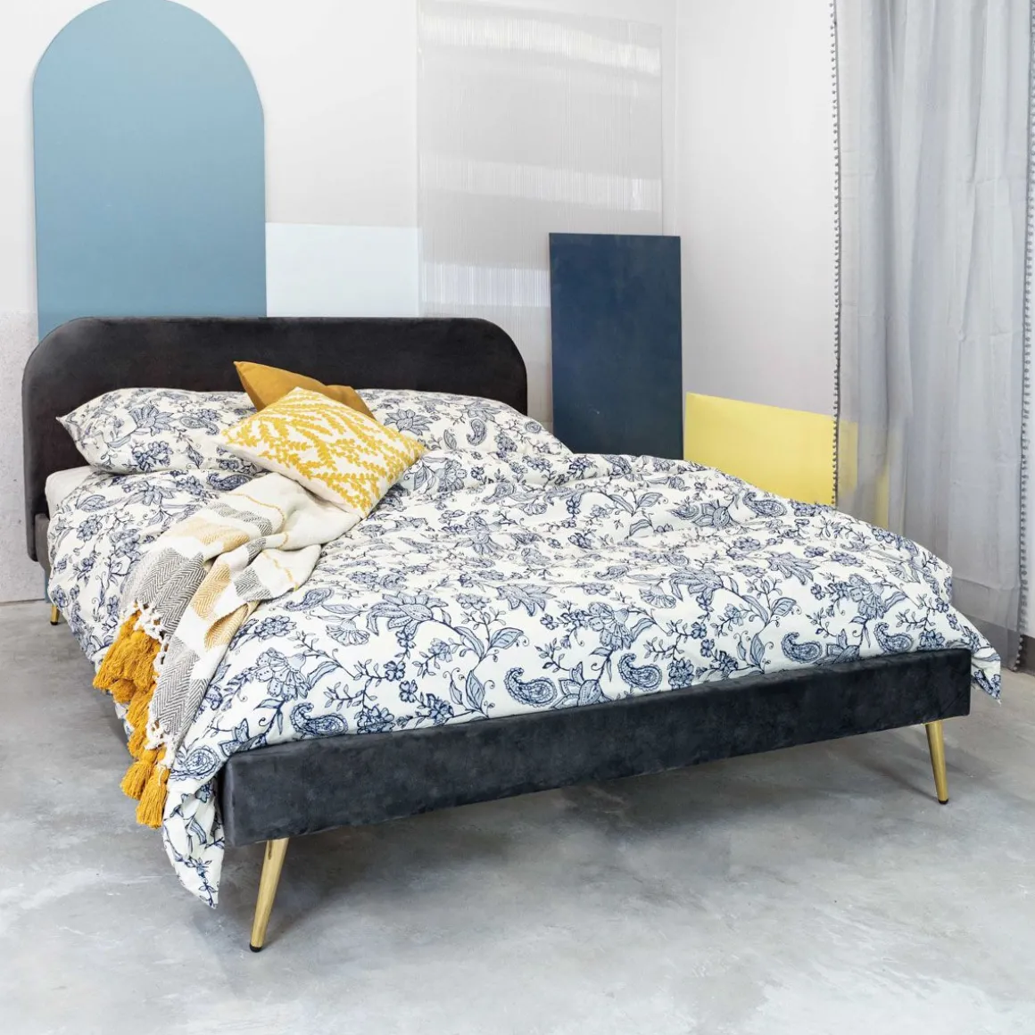 ko_venlo_welurowe_szare_x_2.webp Łóżko Venlo Welurowe Szare 160X200 Cm