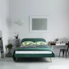 Łóżko Venlo Welurowe Zielone 160X200 Cm