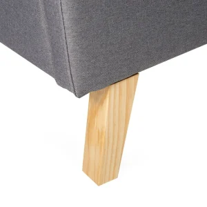 Łóżko Ze Stelazem Mikkel Welurowe Szare 140X200 Cm