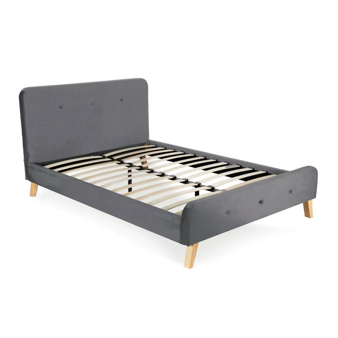 ko_ze_stelazem_mikkel_wel_4-1.webp Łóżko Ze Stelazem Mikkel Welurowe Szare 160X200 Cm