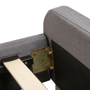 Łóżko Ze Stelazem Mikkel Welurowe Szare 140X200 Cm