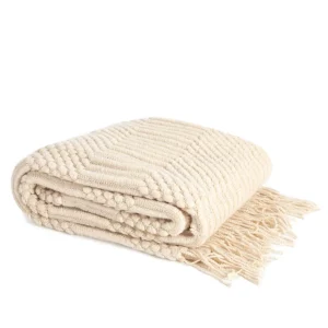 Koc Berga Kremowe Supelki 130X170 Cm