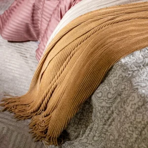 Koc Chenille Szenilowy Bezowy 130X170 Cm