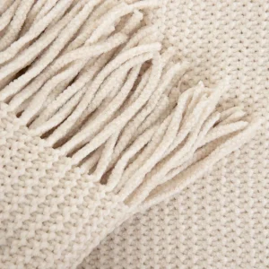 Koc Chenille Szenilowy Ecru 130X170 Cm