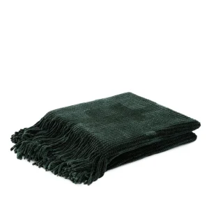 Koc Chenille Szenilowy Zielony 130X170 Cm