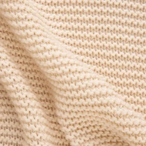 Koc Ragil Dzianinowy Z Musztardowa Lamowka 130X170