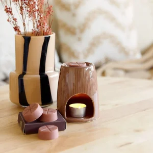 Komienk Ceramiczny Fires Z Woskiem Sandalwood 10X12,5 Cm 22G