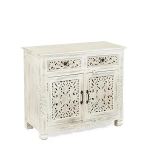 Komoda Banhi Lite Drewno Mango Zlobione 90X42X80 Cm