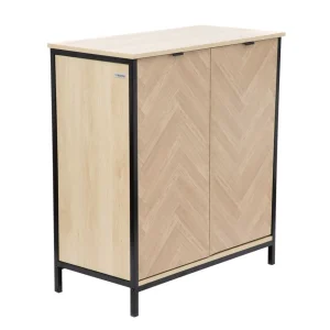 Komoda Swen Naturalna Z Metalowymi Nogami 80X40X88 Cm