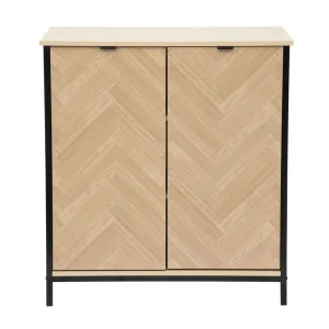 Komoda Swen Naturalna Z Metalowymi Nogami 80X40X88 Cm