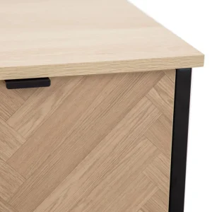 Komoda Swen Naturalna Z Metalowymi Nogami 80X40X88 Cm