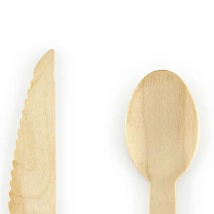 Komplet Sztućców Wooden Drewnianych 6 Os.