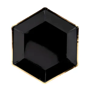 Komplet Talerzy Black Papierowych 6 Szt. Fi 23 Cm