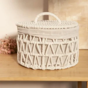 Kosz Do Przechowywania Flossie Bialy 23X23X14.5 Cm