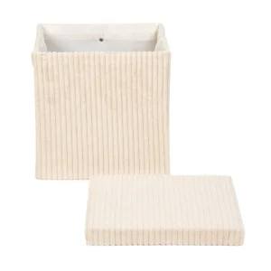 Kosz Do Przechowywania Letia Bezowy 27X27X27 Cm