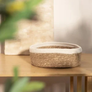 Kosz Do Przechowywania Marlin Okragly Z Trawy Morskiej 25X25X9,5 Cm