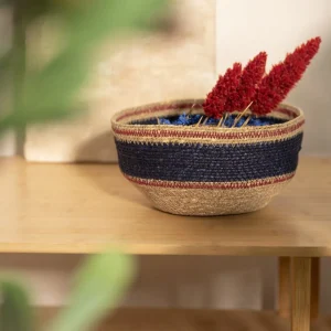 Kosz Do Przechowywania Maura W Niebieskie Paski 23X23X13 Cm