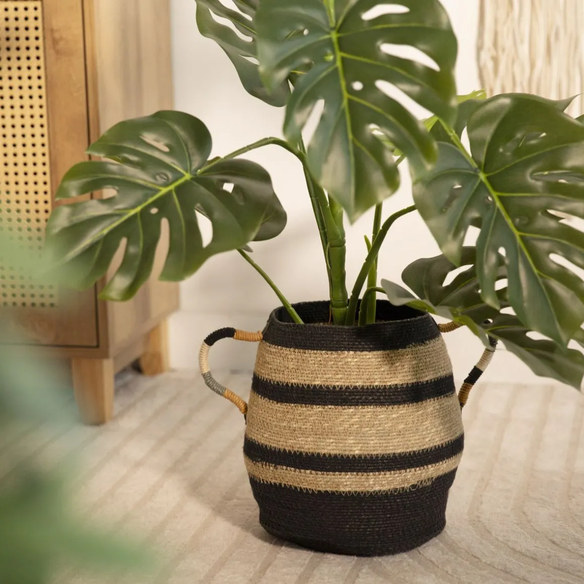 kosz_do_przechowywania_se_0.webp Kosz Do Przechowywania Serren Z Kolorowymi Uchwytami 25X25X28 Cm