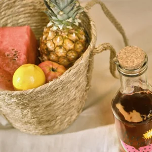 Kosz Lumbo Z Trawy Morskiej Z Uchwytami 28X25 Cm