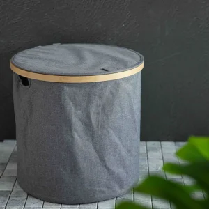 Kosz Na Bielizne Nellie Szary 38X38X37 Cm