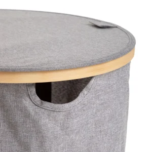 Kosz Na Bielizne Nellie Szary 38X38X37 Cm