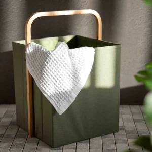 Kosz Na Bielizne Nellie Zielony 36X32X50 Cm