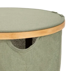 Kosz Na Bielizne Nellie Zielony 38X38X37 Cm