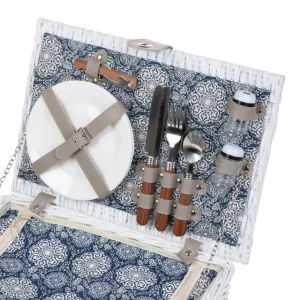 Kosz Piknikowy Orlando Dla 2 Osob We Wzor Paisley 38X26X18 Cm