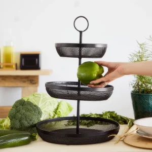 Koszyk Gridio Trzypietrowy Okragly 42X32 Cm