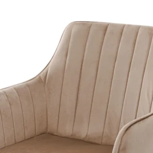 Krzeslo Andre Welurowe Brazowe 56X61X86 Cm