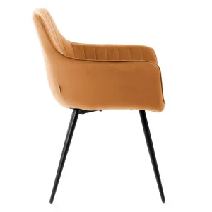 Krzeslo Andre Welurowe Karmelowe 56X61X86 Cm