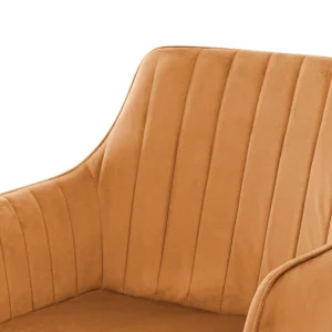 Krzeslo Andre Welurowe Karmelowe 56X61X86 Cm