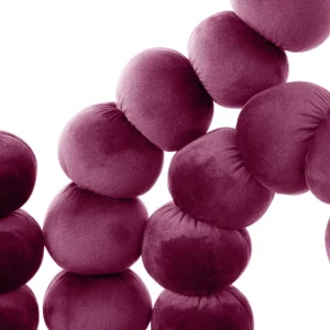 Krzeslo Bubble Beam Welurowe Bordowe Z Czarnymi Nogami 56,5X52X87 Cm