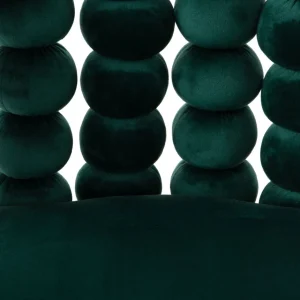 Krzeslo Bubble Beam Welurowe Zielone Z Czarnymi Nogami 56,5X52X87 Cm