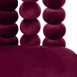 Krzeslo Bubble Beam Welurowe Bordowe 56,5X52X87 Cm