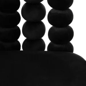 Krzeslo Bubble Beam Welurowe Czarne 56,5X52X87 Cm