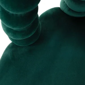 Krzeslo Bubble Beam Welurowe Zielone Z Czarnymi Nogami 56,5X52X87 Cm