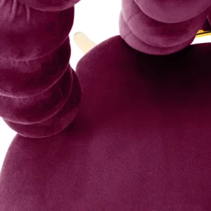 Krzeslo Bubble Beam Welurowe Bordowe 56,5X52X87 Cm