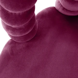 Krzeslo Bubble Beam Welurowe Bordowe Z Czarnymi Nogami 56,5X52X87 Cm