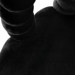 Krzeslo Bubble Beam Welurowe Czarne Z Czarnymi Nogami 56,5X52X87 Cm