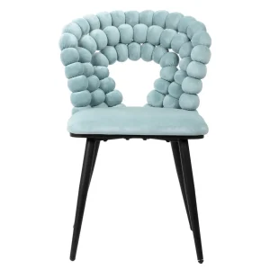 Krzeslo Bubble Verse Welurowe Turkusowe 48X65X81 Cm