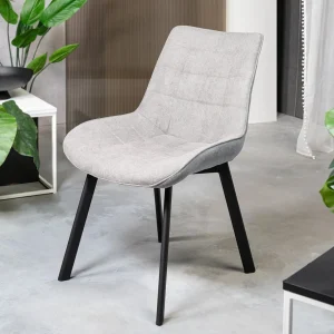 Krzeslo Colin W Tkaninie Jasnoszare 53X61X88 Cm