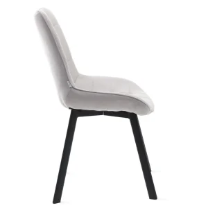 Krzeslo Colin W Tkaninie Jasnoszare 53X61X88 Cm