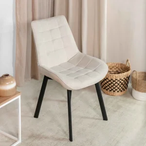 Krzeslo Colin W Tkaninie Bezowe 53X61X88 Cm