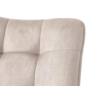 Krzeslo Colin Welurowe Bezowe 53X61X88 Cm