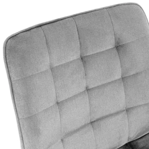 Krzeslo Colin Welurowe Szare 53X61X88 Cm