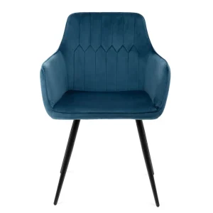 Krzeslo Etienne Welurowe Granatowe 56X61X86 Cm