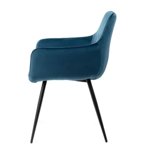 Krzeslo Etienne Welurowe Granatowe 56X61X86 Cm