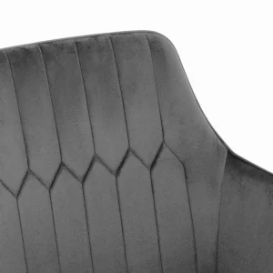 Krzeslo Etienne Welurowe Szare 56X61X86 Cm